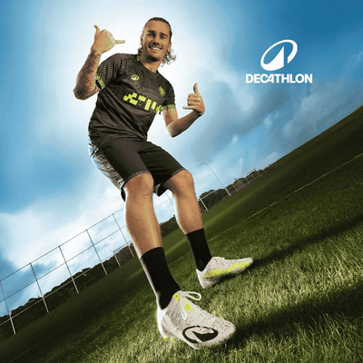 Antoine Griezmann wearing Pebax Powered® soccer boots from Decathlon Kipsta